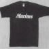White on black Marine tee