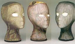 green, camo, and black Spandoflage headnets